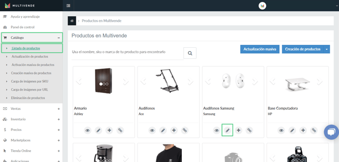 Cargar categorias - 1
