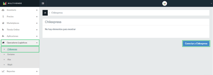 Conexión a operador logístico Chilexpress - 1