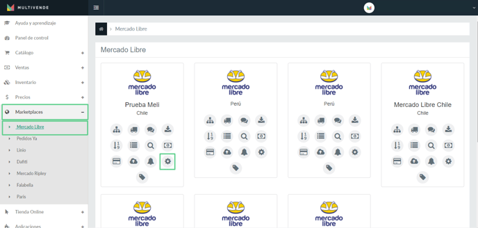 Configuración de conexion meli - 1