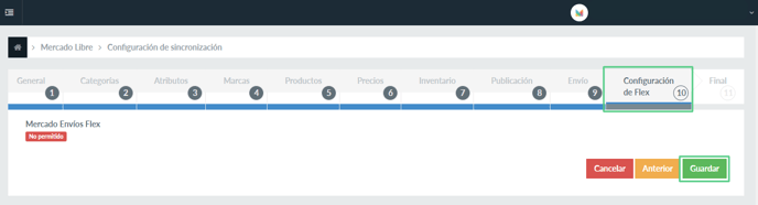 Configuración de conexion meli - 12