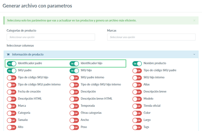 Identificador padre e hijo - 1