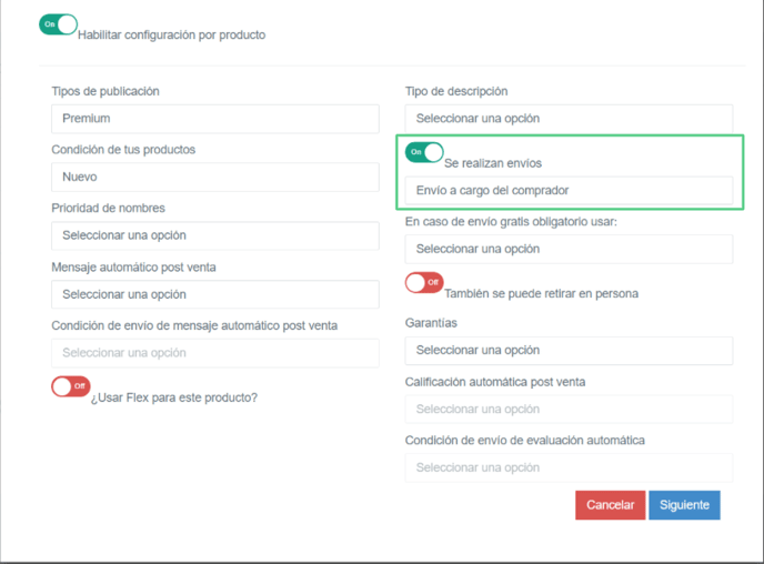 Configuración especifica de producto - 6